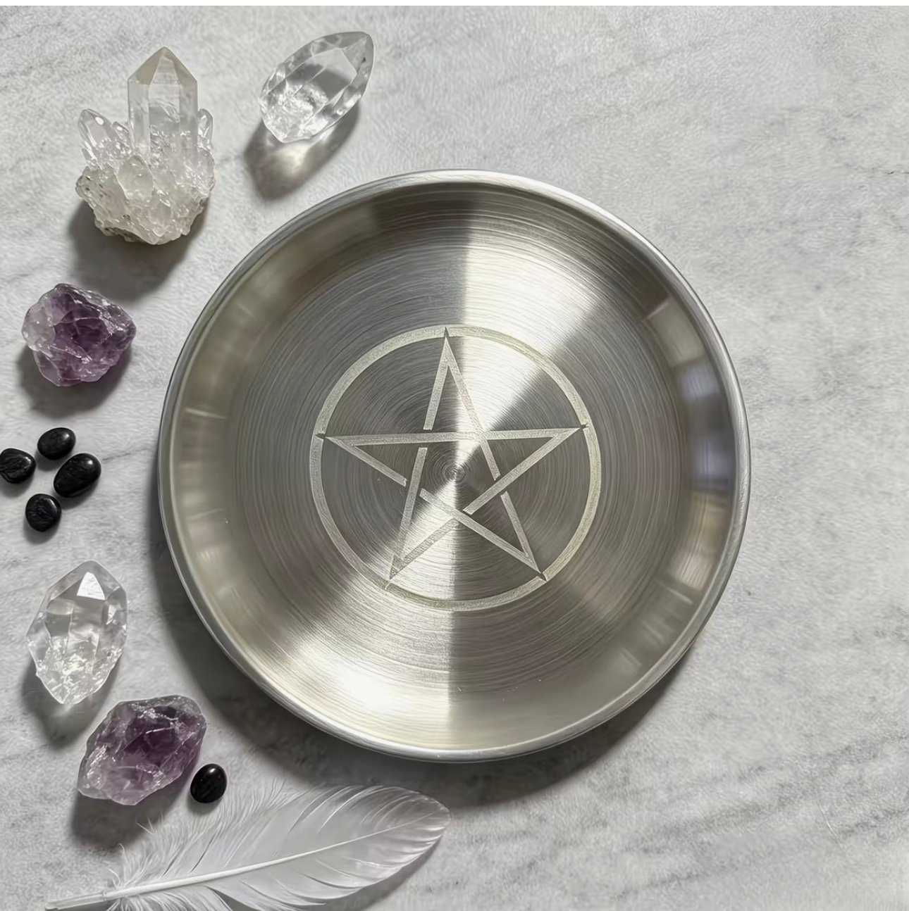 PLATO CEREMONIAL PLATA PENTACULO - Imagen 2