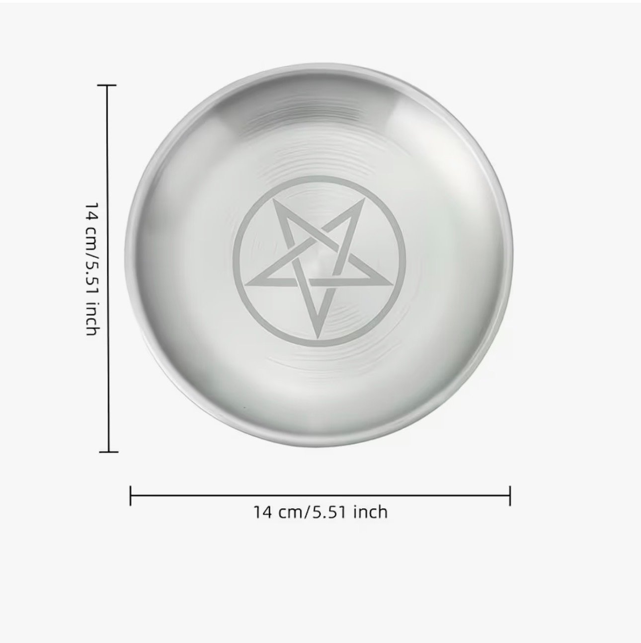 PLATO CEREMONIAL PLATA PENTACULO - Imagen 4