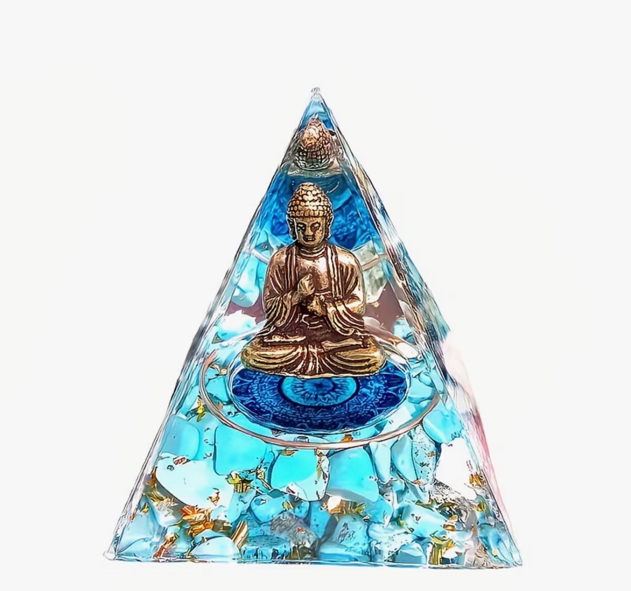 PIRAMIDE ORGONITA TURQUEZA BUDA - Imagen 3